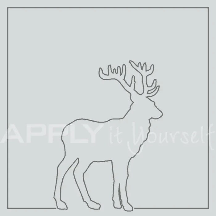 custom, frosted window film, deer, border, APPLYitYourself