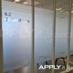 custom, frosted window film, AR01, own custom design, office wall