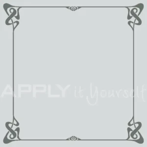 custom, frosted window film, art nouveau, jugendstil, complex border, border