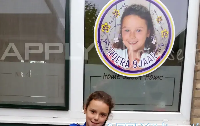 White window cling (AR04), birth, birthday, anniversary