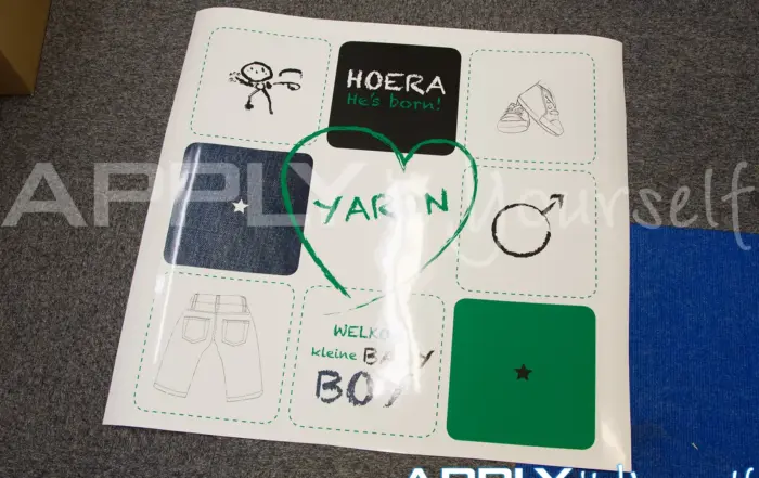 White window cling (AR04), birthday, anniversary, birth