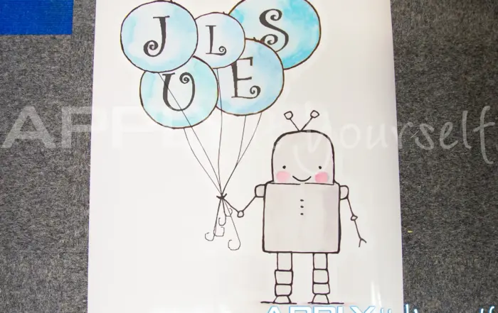 White window cling (AR04), birthday, anniversary, birth