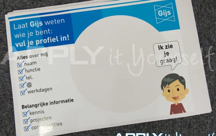 White window cling (AR04), die-cut, advertising, campaign