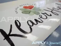 White window cling (AR04), corporate, name, branding