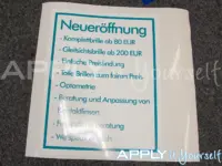 White window cling (AR04), clings, info, texts, information, instructions